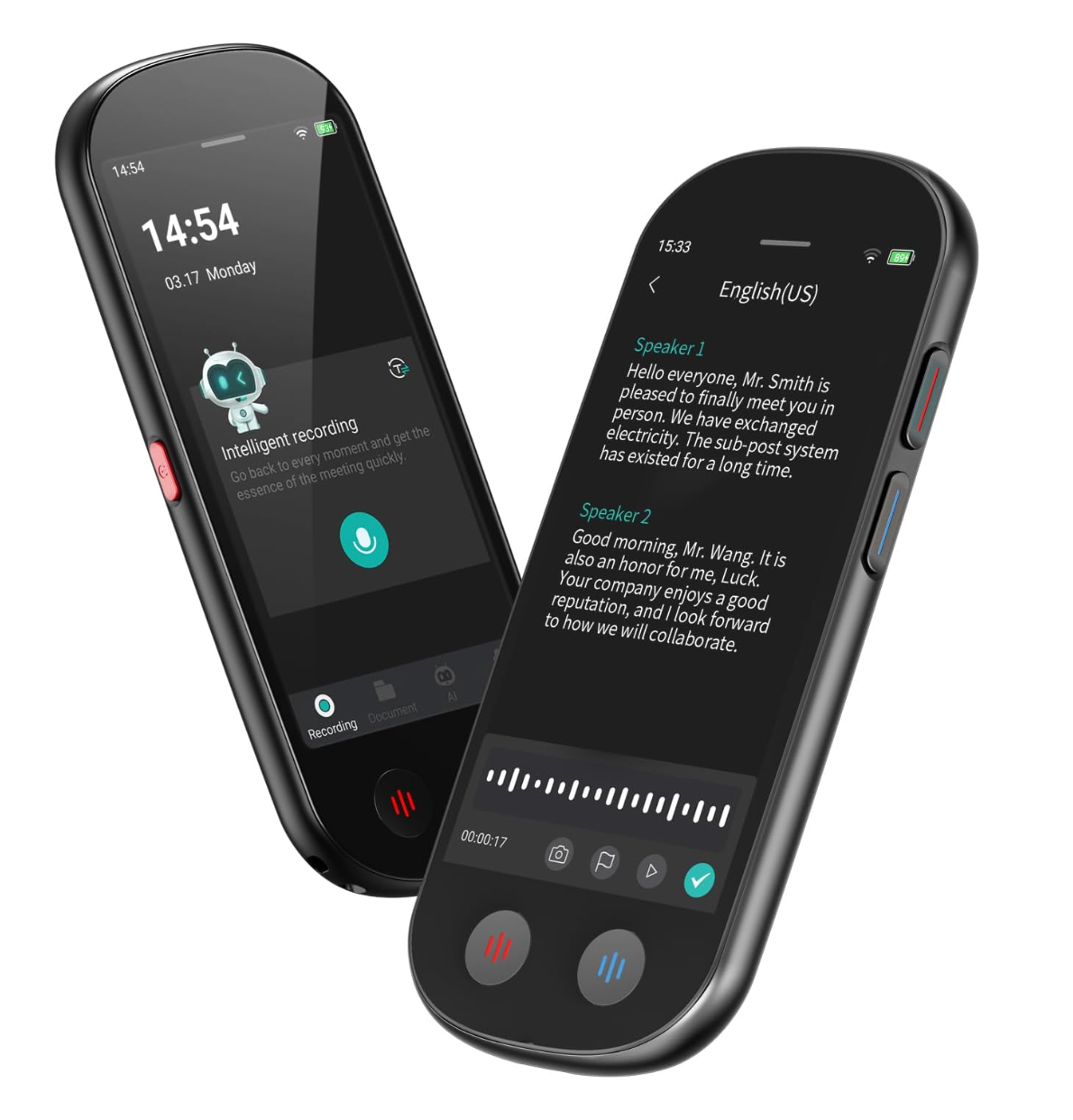 AI Voice Recorder (80GB) w/ Transcription + Summary